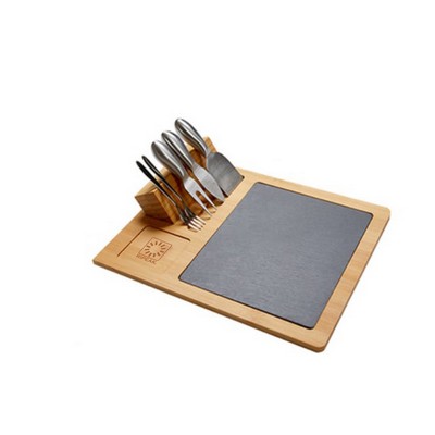Bamboo Cheese Board Set