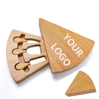 Small Triangle Bamboo Cheese Board Set