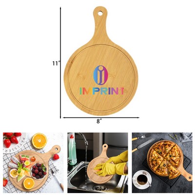 8-12" Round Charcuterie Board with Handle