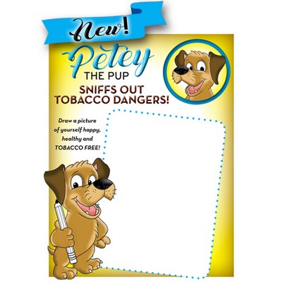 Petey the Pup Sniffs Out Tobacco Dangers Activity Coloring Sheet