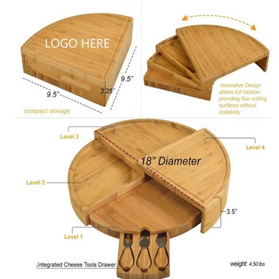 Multi Level Bamboo Cheese Board