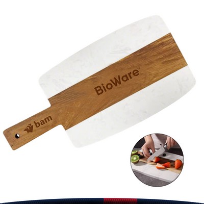 Hexor Marble Acacia Wood Handled Cutting Board