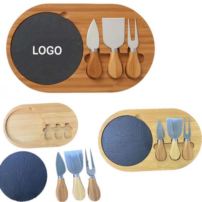 Bamboo Cheese Board Cutting Board Set