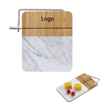 Marble-Inlaid Wooden Cutting Board