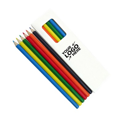 6 Color Wooden Pencil Set in Box